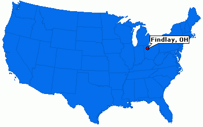 Findlay Ohio on map