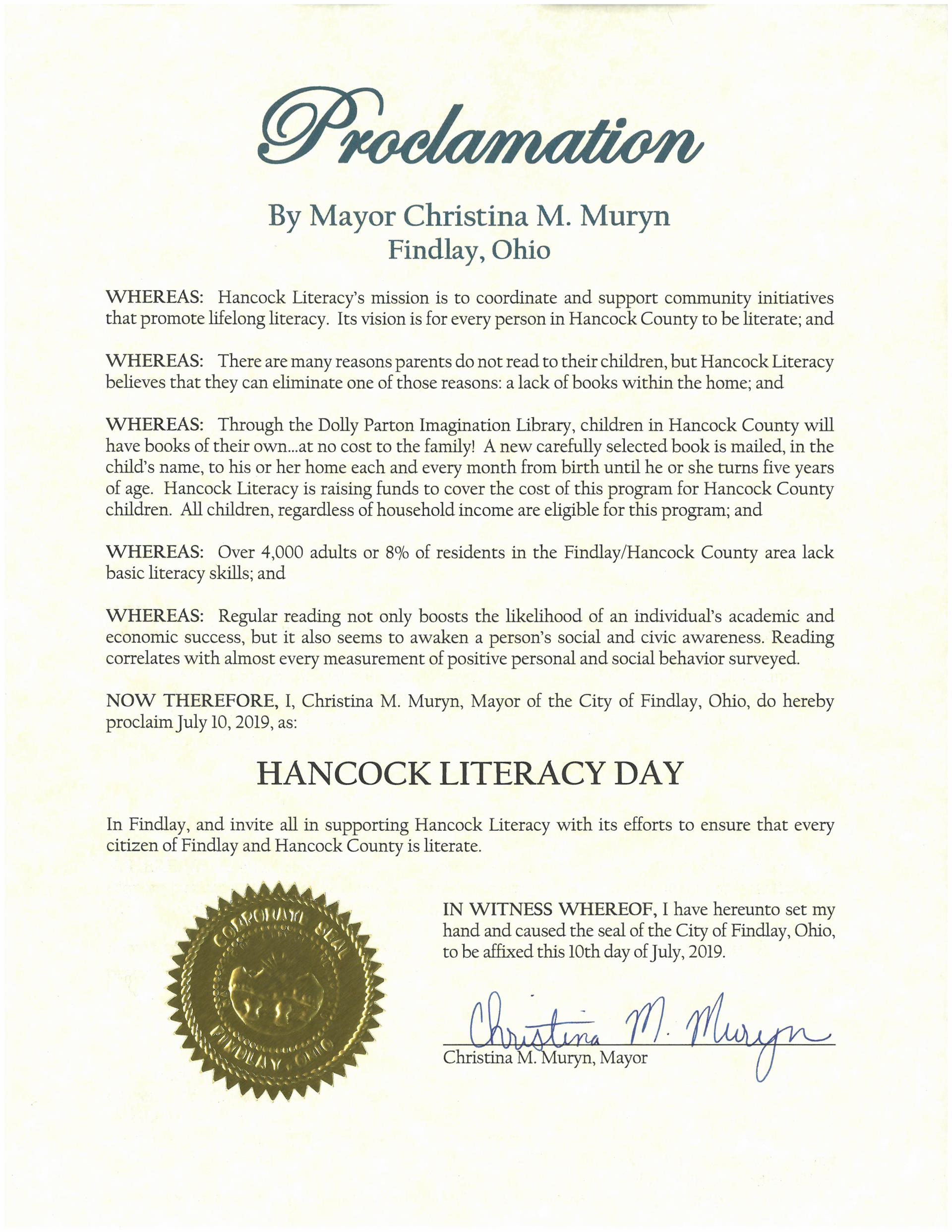 2019.07.10.Hancock Literacy Day