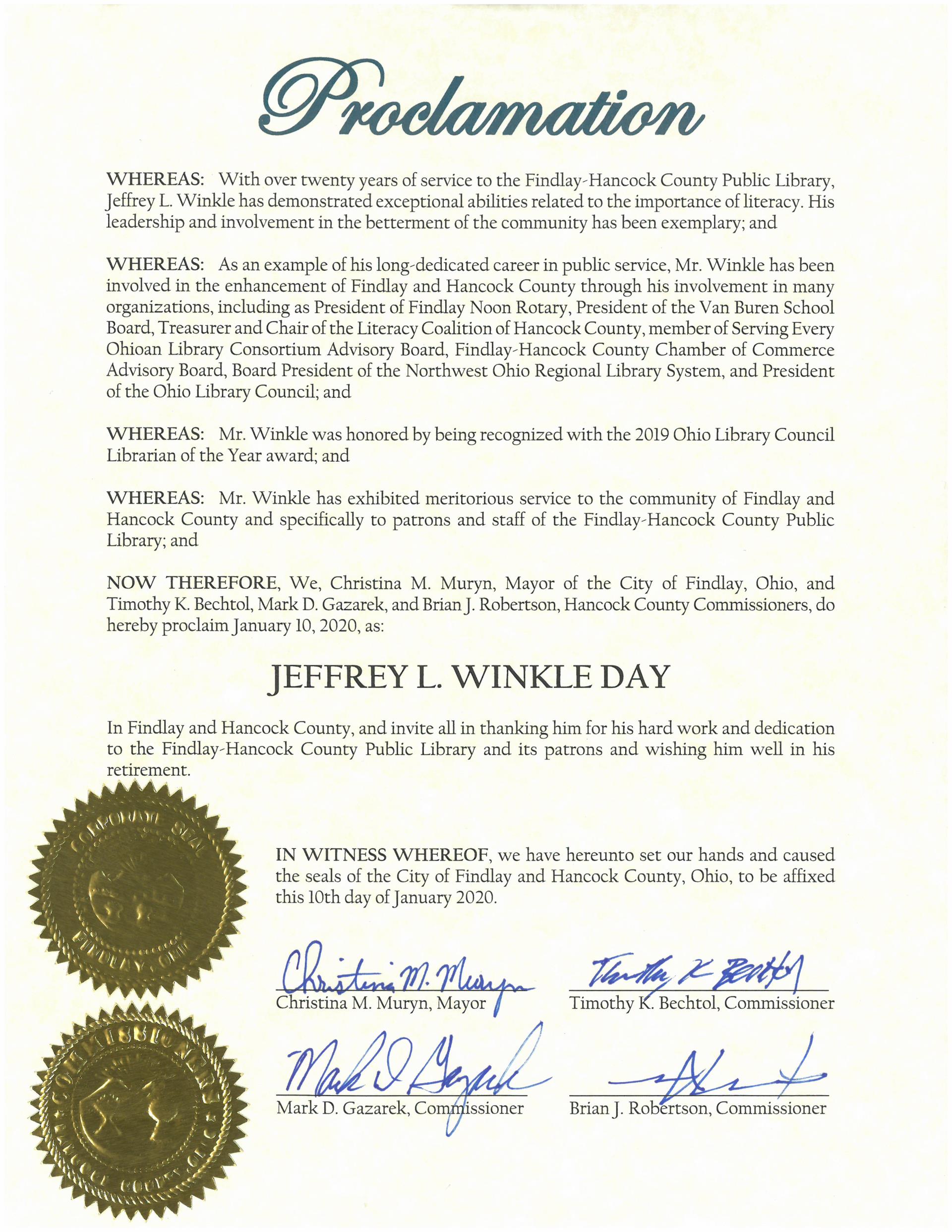 2020.01.10.Jeffery L. Winkle Day