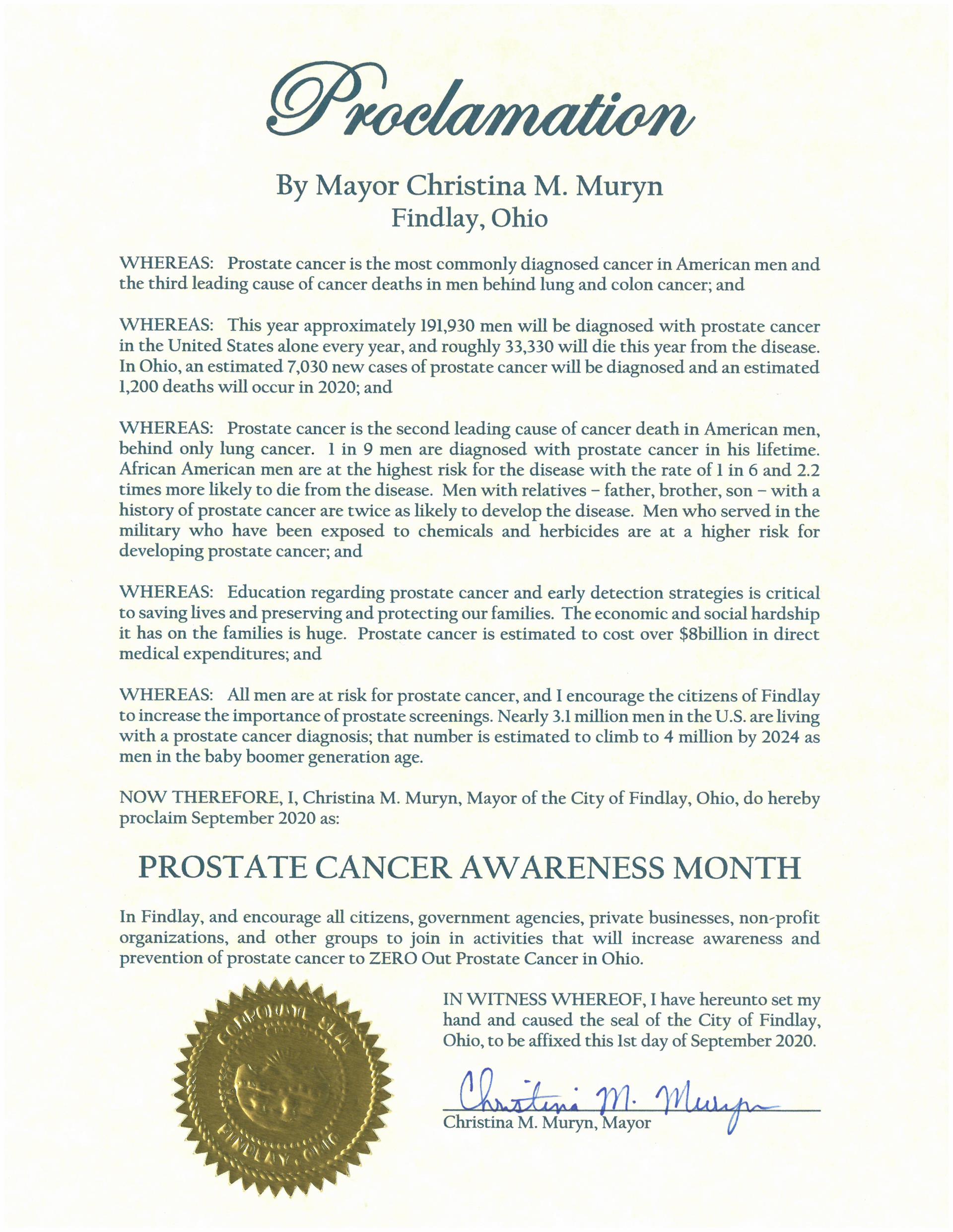 2020.09.Prostate Cancer Awareness Month Proclamation