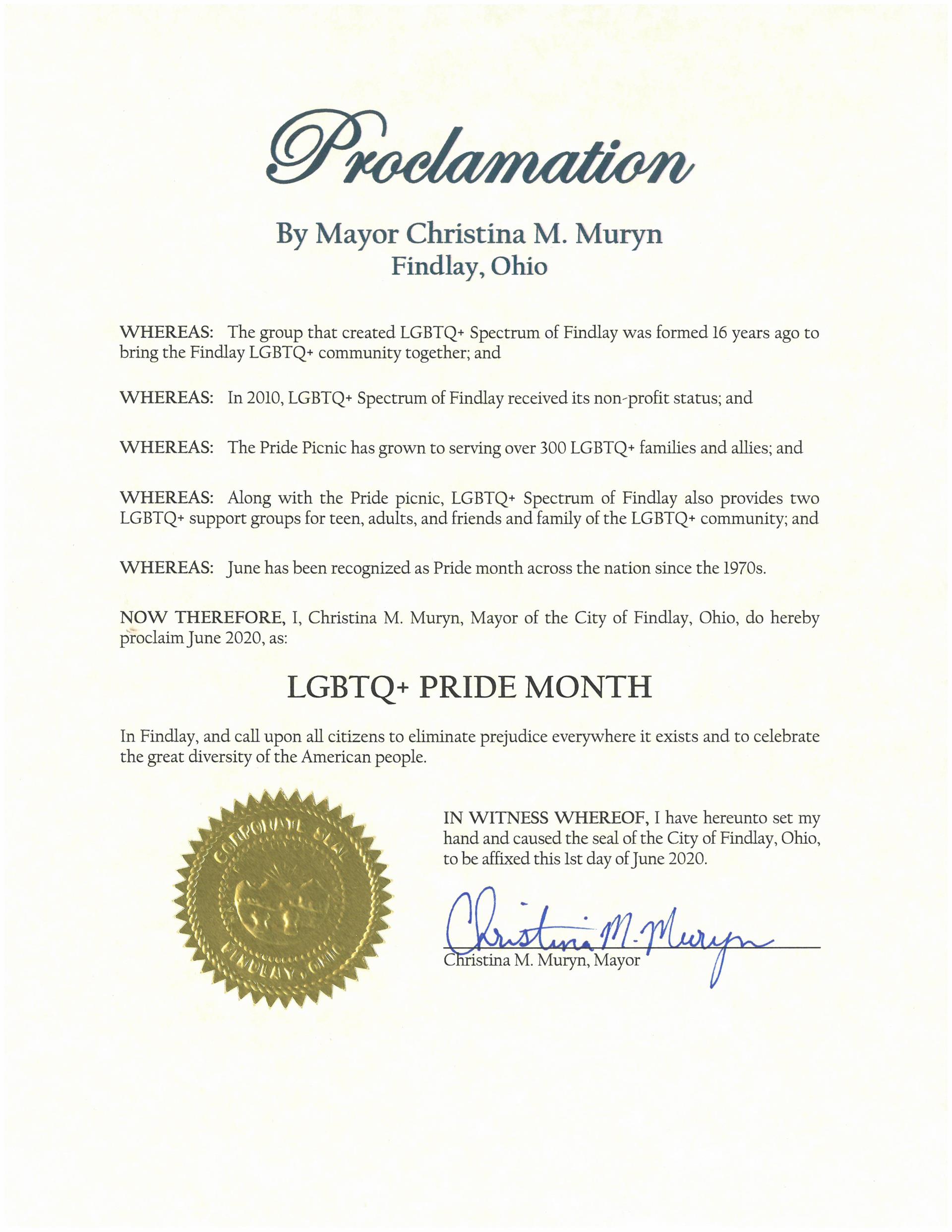 2020.06.LGBTQ+ Pride Month Proclamation