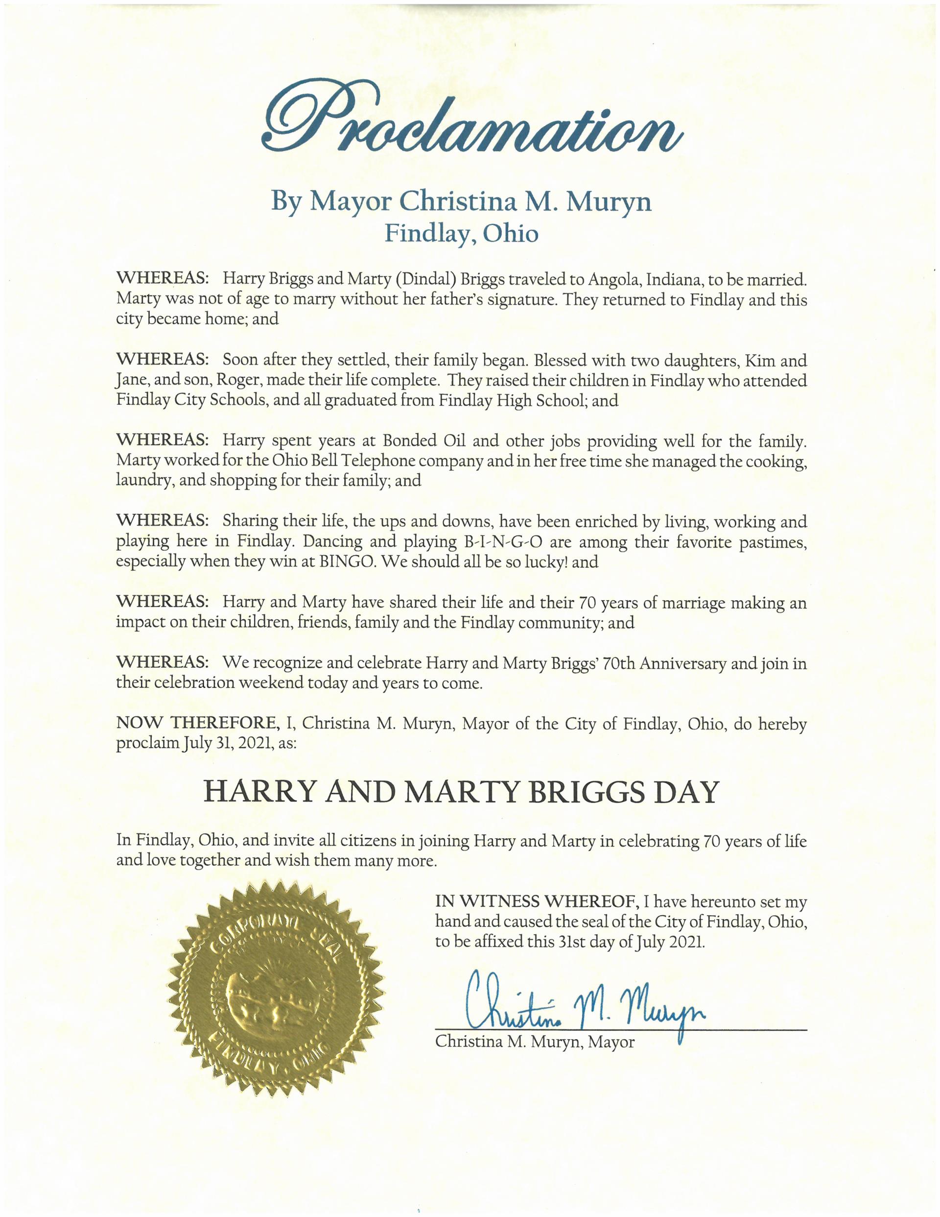 2021.07.31.Harry and Marty Briggs Day Proclamation