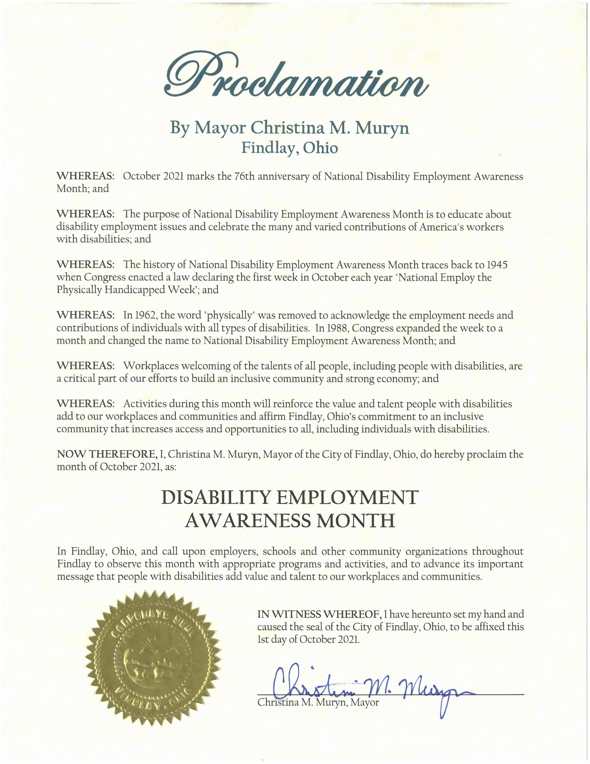 2021.10.National Disability Employment Awareness Month Proclamation