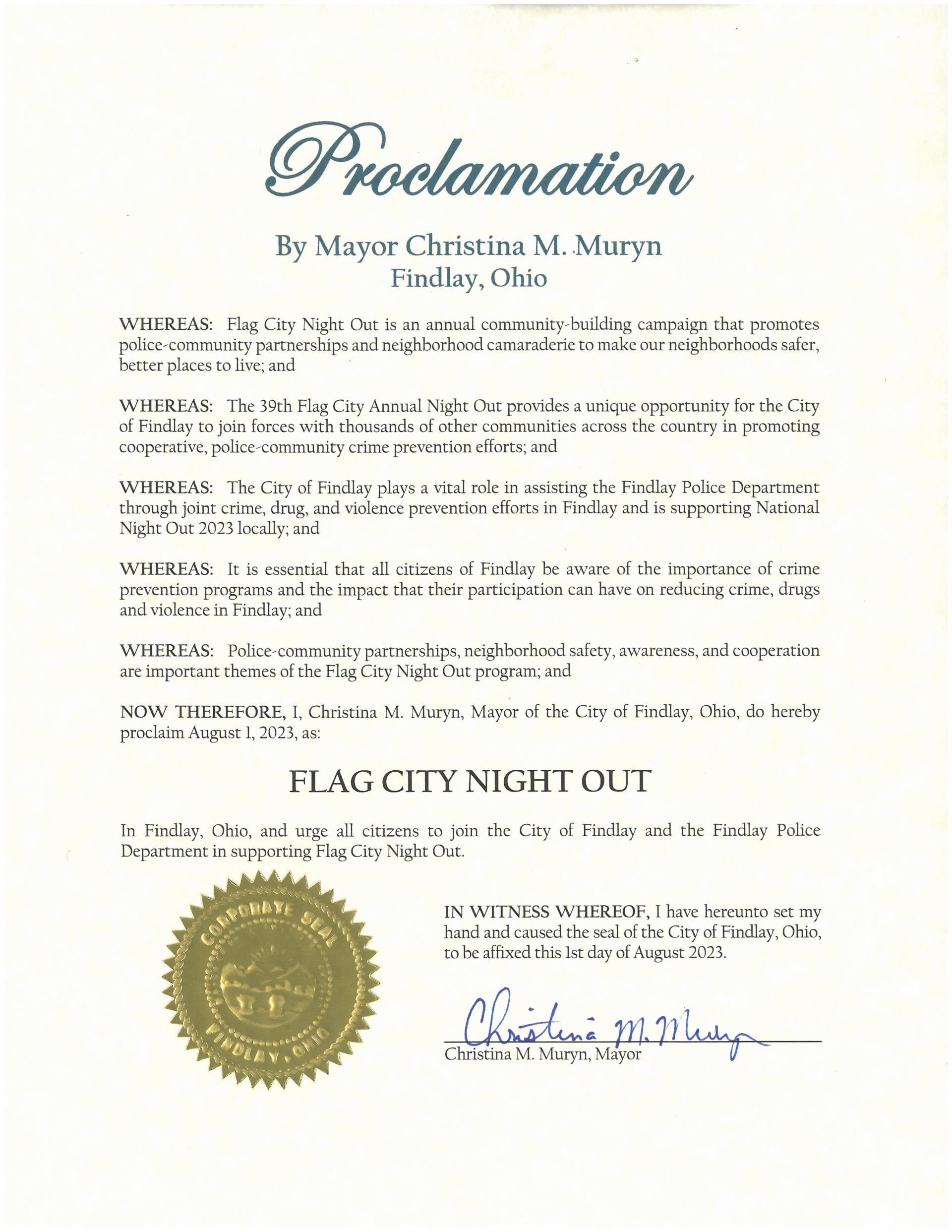 2023.08.01.Flag City Night Out Proclamation