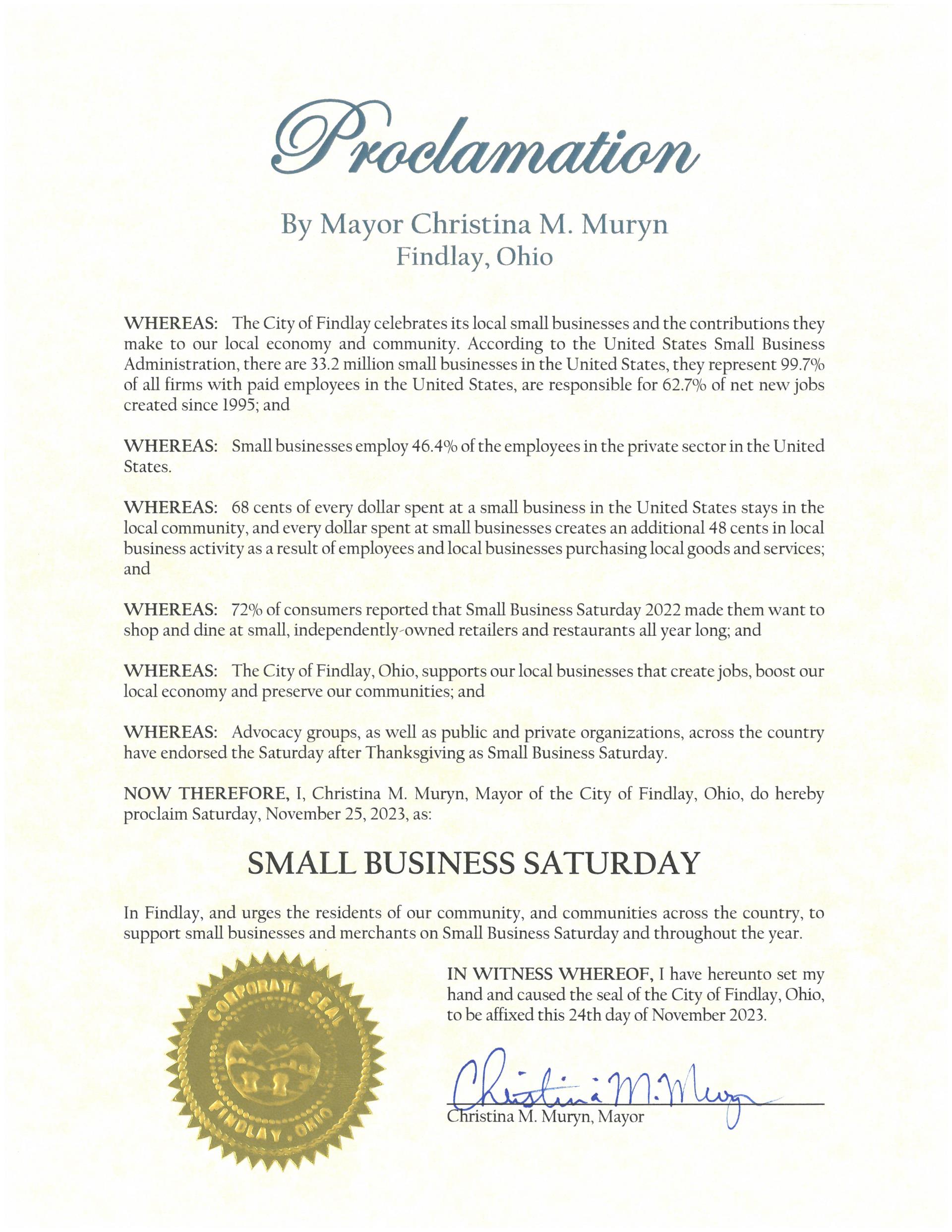 2023.11.25.Small Business Saturday